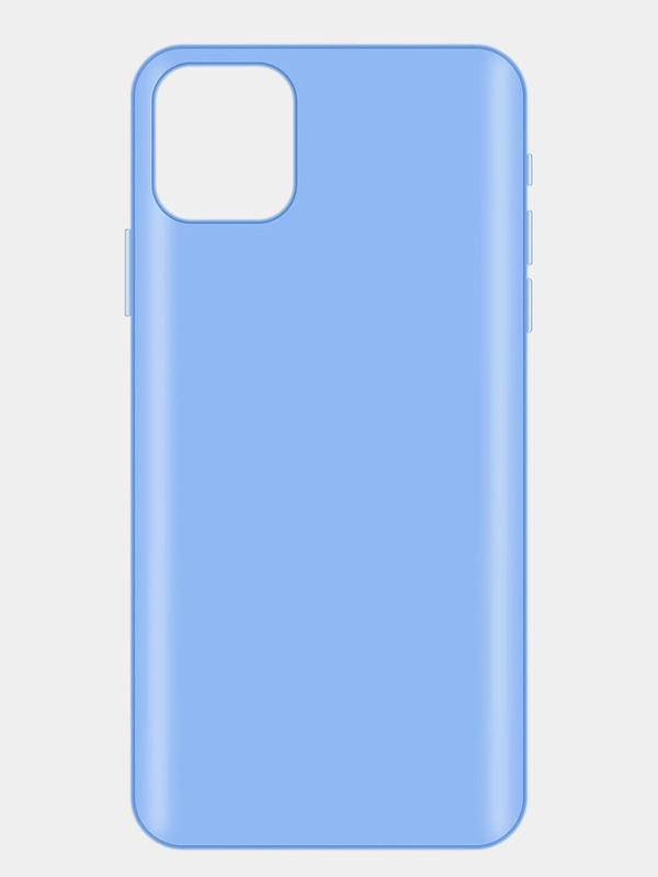 Чехол силиконовый для iPhone 11 Pro, накладка, бампер, прозрачный, голубой, LuxCase
