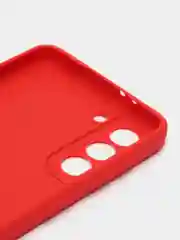 Красный чехол Samsung Galaxy S21, Самсунг Галакси С21 прозрачный силиконовый