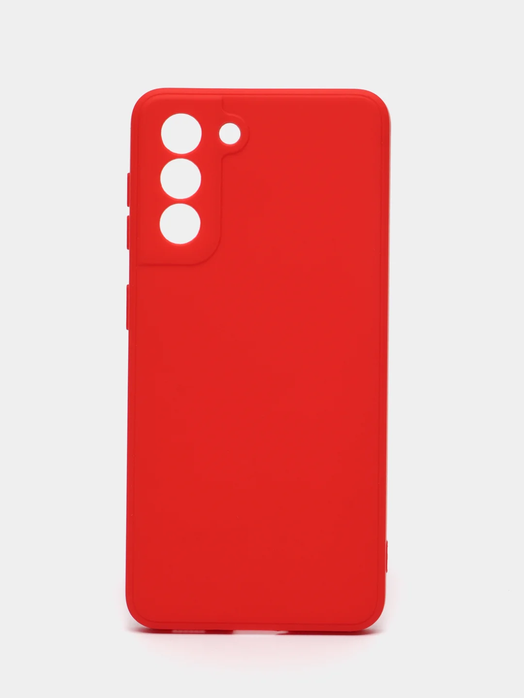 Красный чехол Samsung Galaxy S21, Самсунг Галакси С21 прозрачный силиконовый