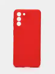 Красный чехол Samsung Galaxy S21, Самсунг Галакси С21 прозрачный силиконовый