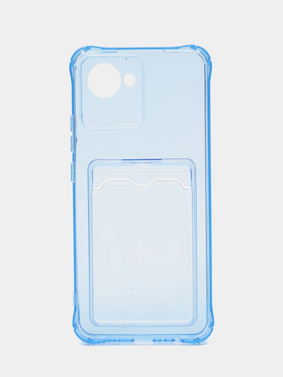 Синий чехол для Realme C30 / C30S / 50i PRIME (Реалми С30 / 50И Прайм), силиконовый, прозрачный