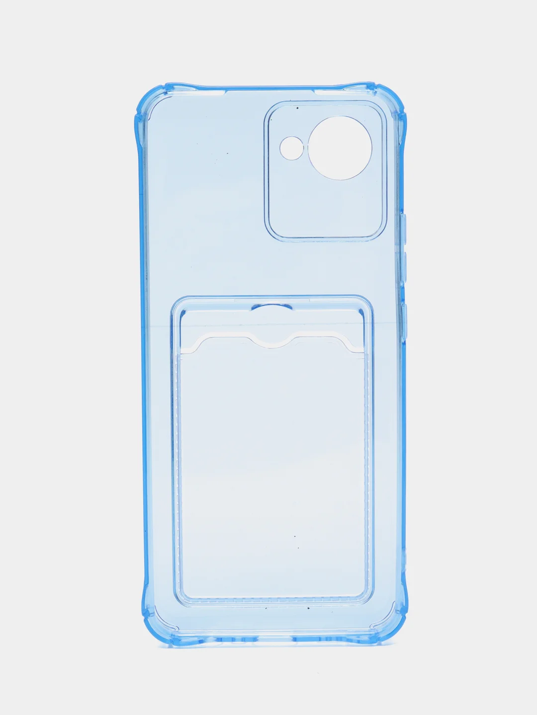 Синий чехол для Realme C30 / C30S / 50i PRIME (Реалми С30 / 50И Прайм), силиконовый, прозрачный