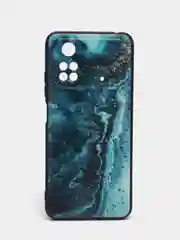 Тёмно-бирюзовый силиконовый чехол для Xiaomi POCO M4 Pro 4G, с принтом, с рисунком (Сяоми ПОКО М4 Про 4г)