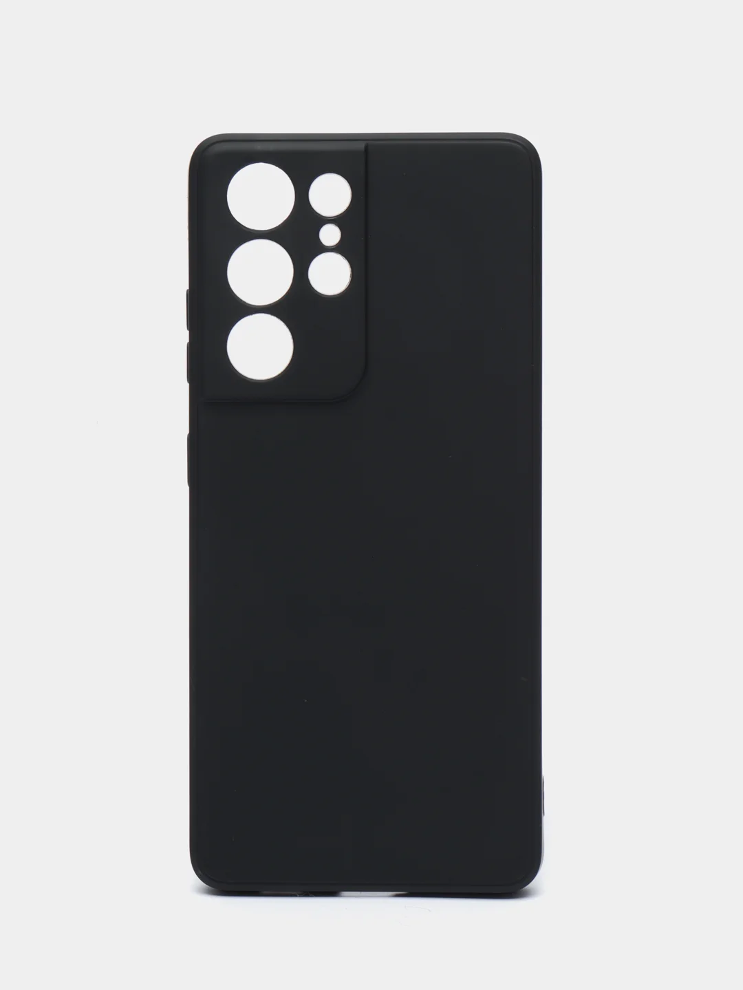 Черный чехол для Samsung Galaxy S21 Ultra (Самсунг С21 ультра) Силиконовый, c защитой камеры