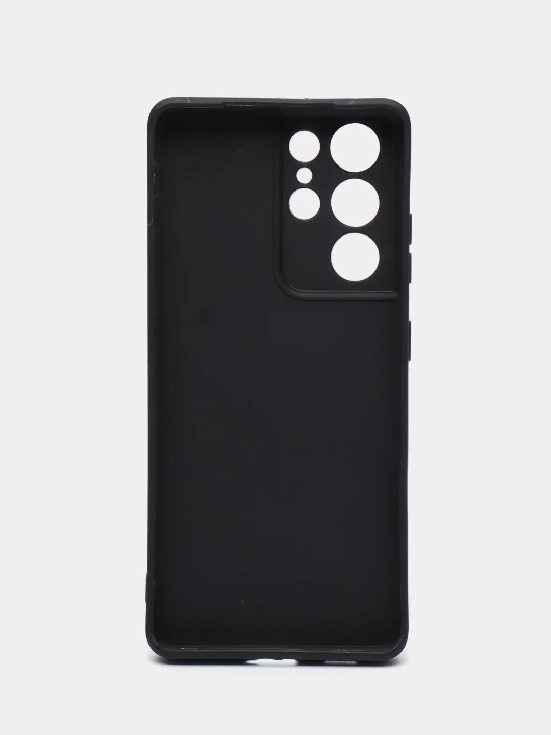 Черный чехол для Samsung Galaxy S21 Ultra (Самсунг С21 ультра) Силиконовый, c защитой камеры