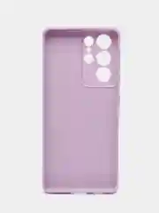 Лавандовый чехол для Samsung Galaxy S21 Ultra (Самсунг С21 ультра) Силиконовый, c защитой камеры
