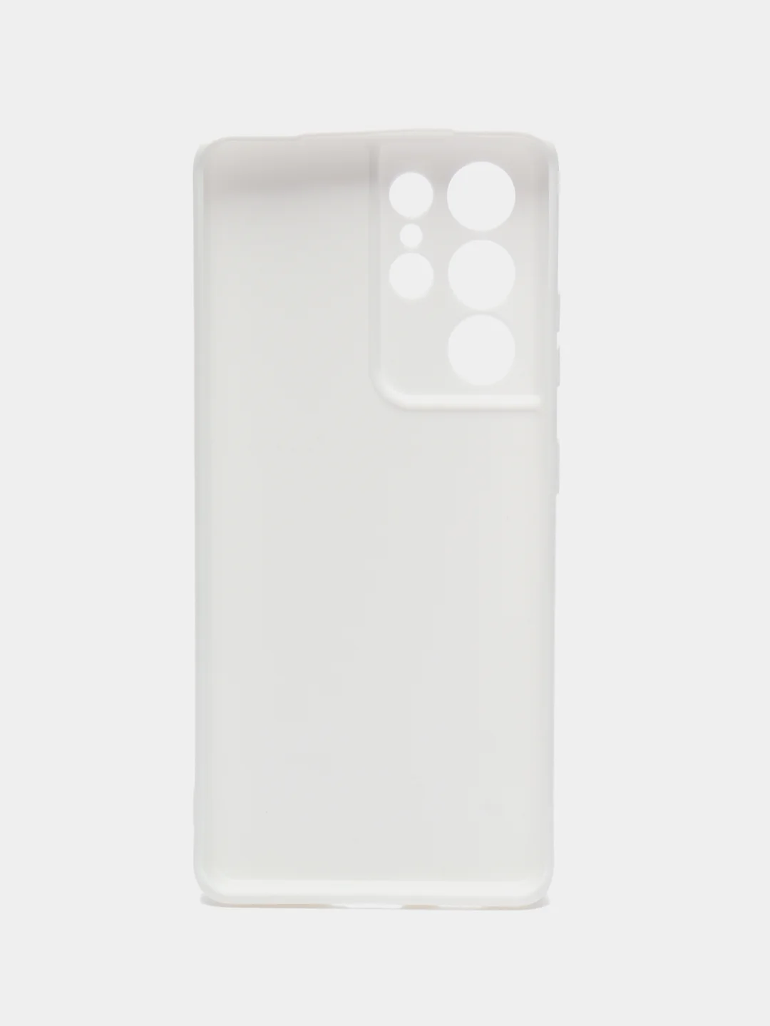 Белый чехол для Samsung Galaxy S21 Ultra (Самсунг С21 ультра) Силиконовый, c защитой камеры