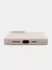 Бежевый чехол Silicone Case для iPhone 14, 14 Pro, 14 Plus, 14 Pro Max, с закрытым низом