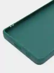 Тёмно-зелёный чехол для Samsung Galaxy S21 Ultra (Самсунг С21 ультра) Силиконовый, c защитой камеры