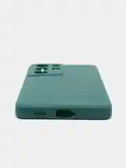 Тёмно-зелёный чехол для Samsung Galaxy S21 Ultra (Самсунг С21 ультра) Силиконовый, c защитой камеры