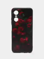 Оранжевый чехол для Tecno POP 6 Pro, с принтом, с рисунком (Техно Поп 6 Про)
