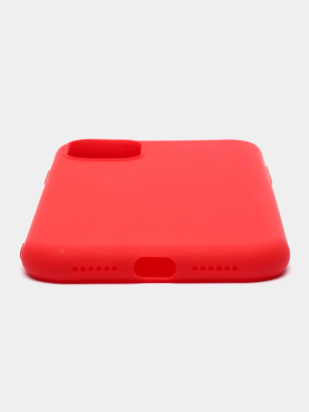 Красный чехол iPhone 11 Pro, 14 Max, 13, 12, Xr, Xs, 6, 7, 8 Plus, Se 2020, силиконовый, матовый