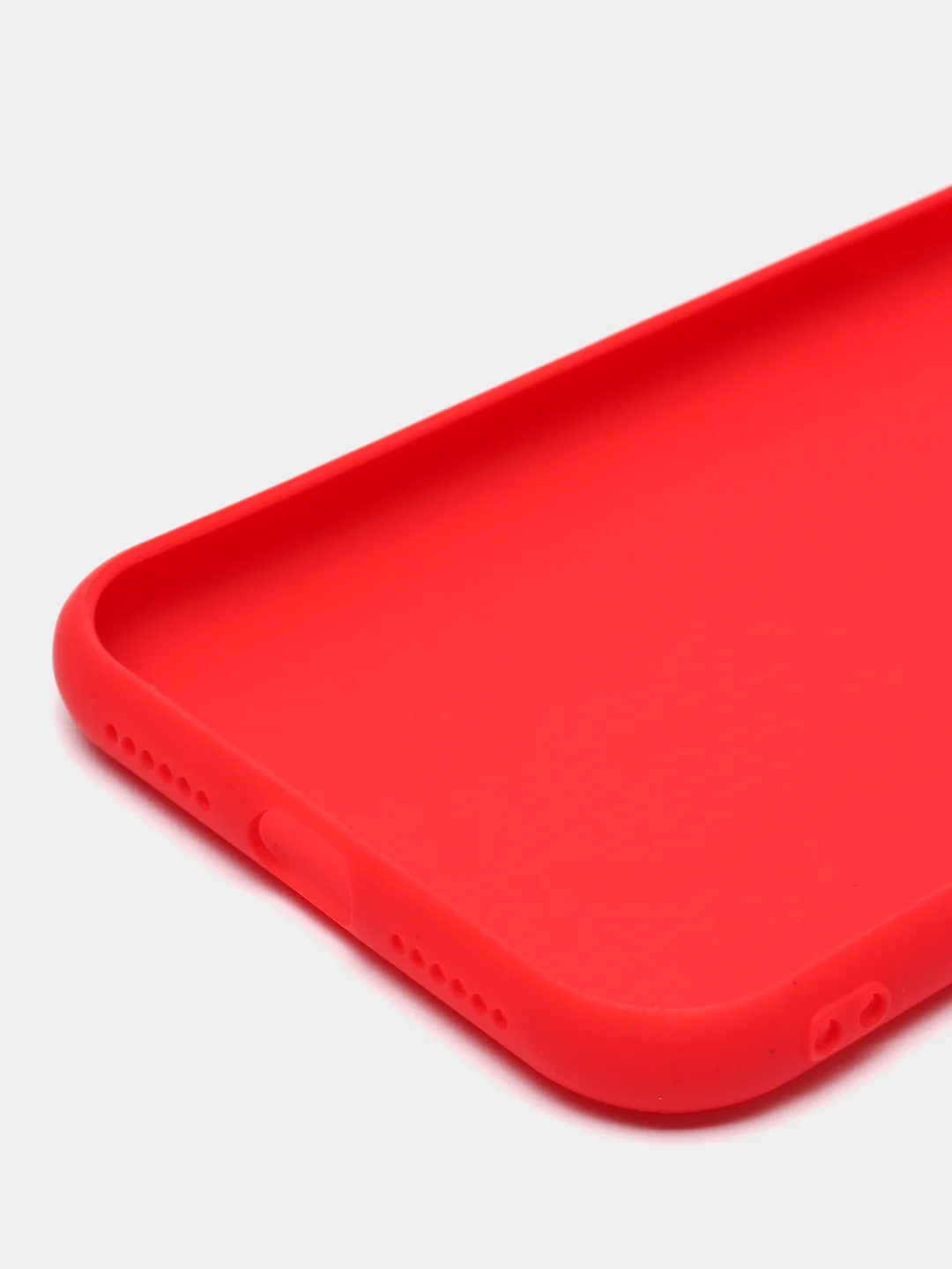 Красный чехол iPhone 11 Pro, 14 Max, 13, 12, Xr, Xs, 6, 7, 8 Plus, Se 2020, силиконовый, матовый