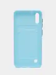 Ледяной силиконовый чехол Samsung Galaxy A10 Самсунг Галакси А10 с карманом для карт прозрачный