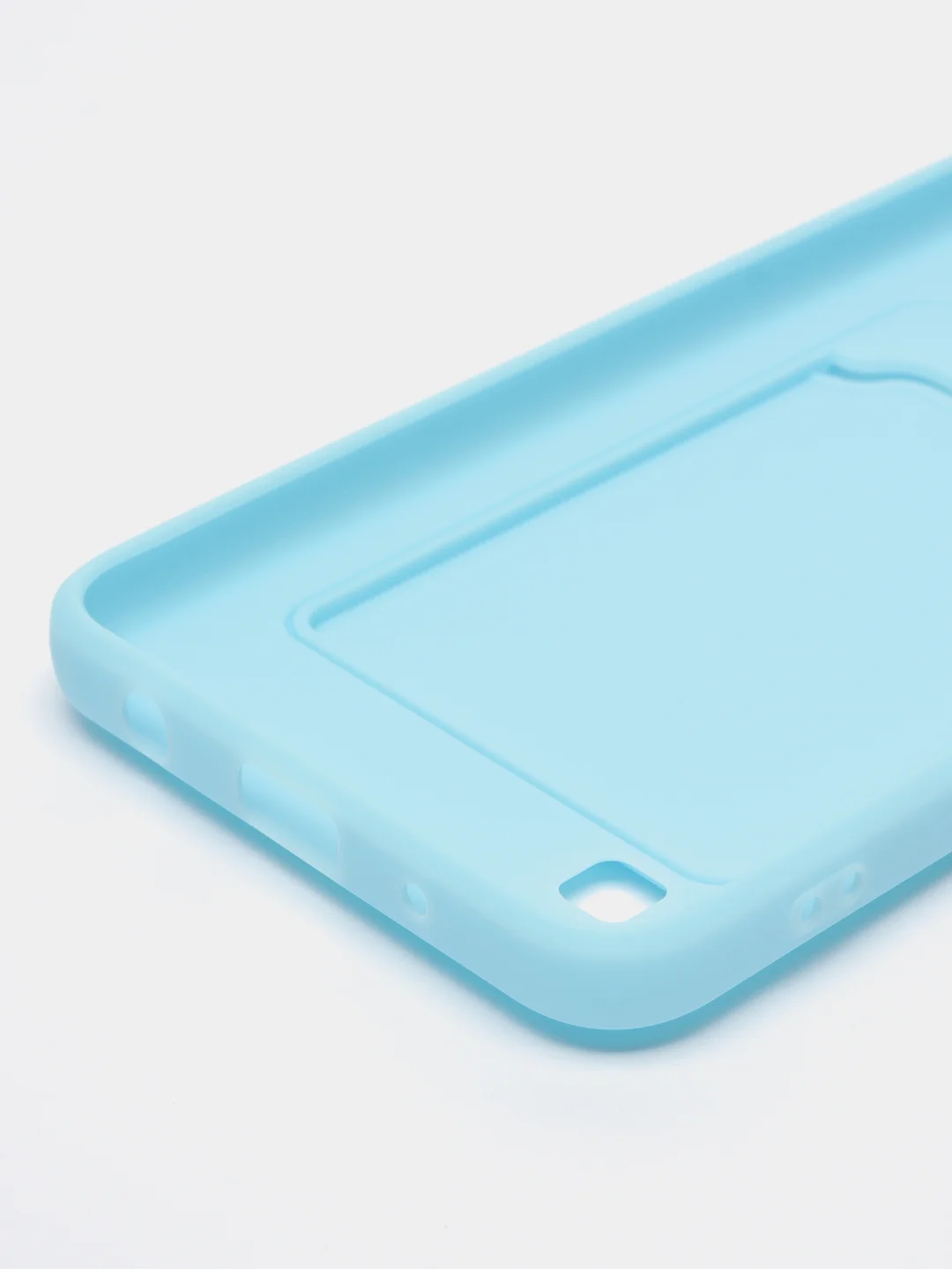 Ледяной силиконовый чехол Samsung Galaxy A10 Самсунг Галакси А10 с карманом для карт прозрачный