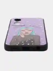 Пурпурный чехол для Tecno POP 6 Pro, с принтом, с рисунком (Техно Поп 6 Про)