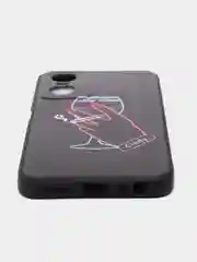 Голубой чехол для Tecno POP 6 Pro, с принтом, с рисунком (Техно Поп 6 Про)