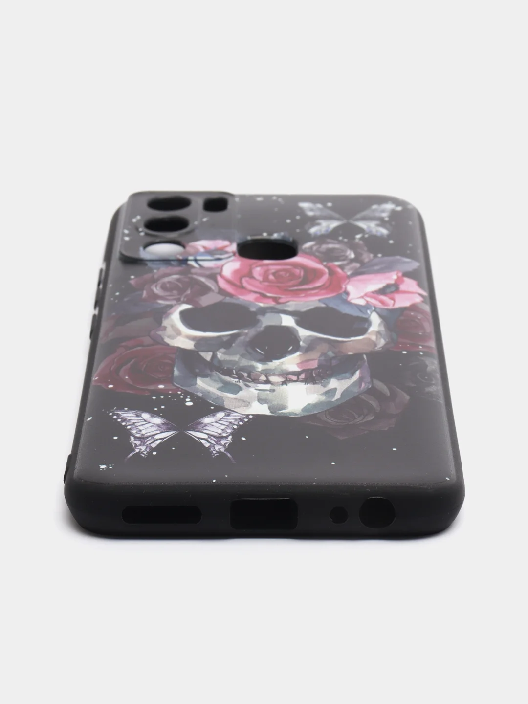 Тёмно-бордовый силиконовый чехол для Infinix HOT 12i, с принтом, с рисунком (Инфиникс Хот 12 ай)