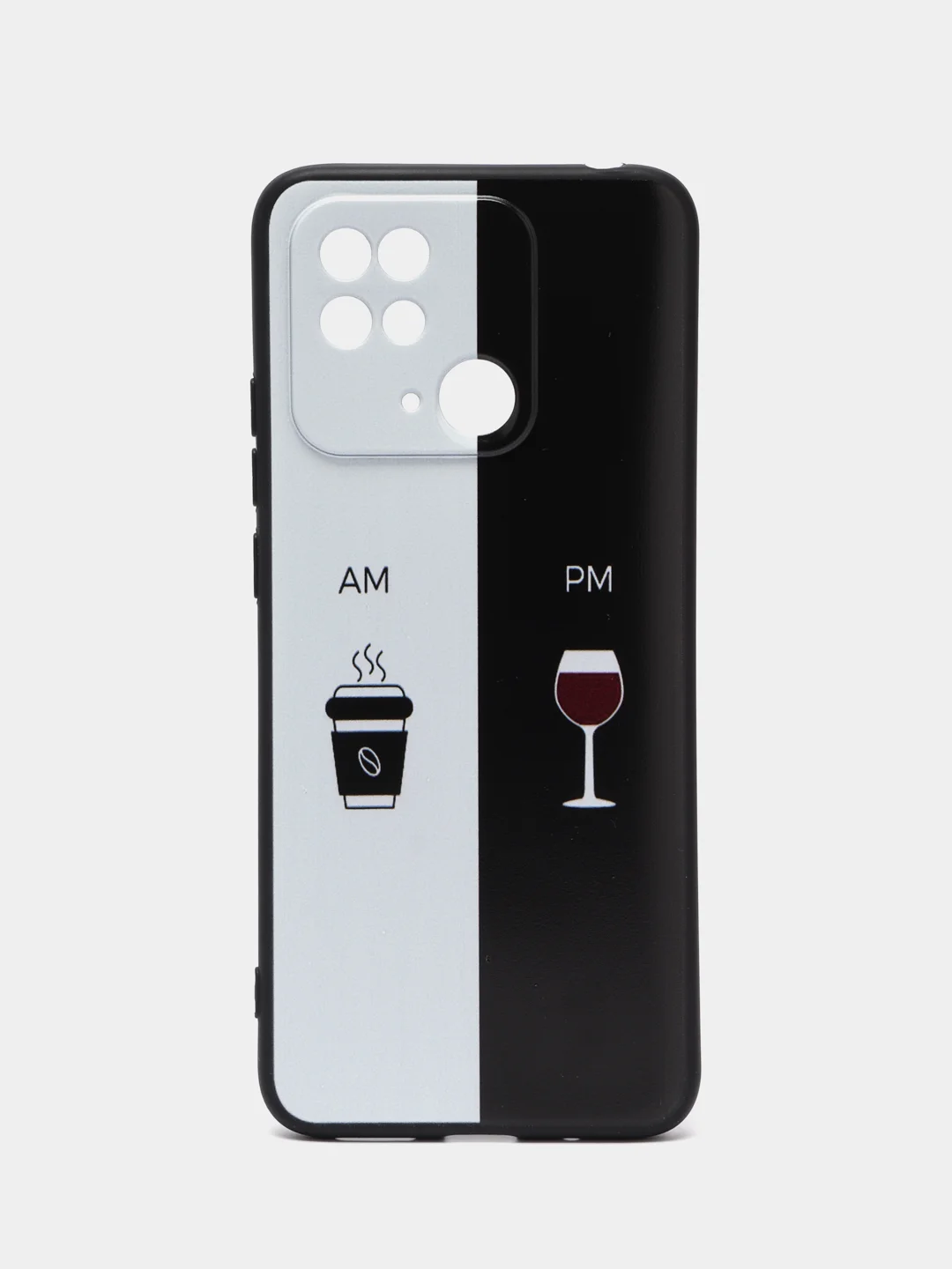 Бирюзовый силиконовый чехол для Xiaomi Redmi 10C, Poco C40, (Сяоми Редми 10С / Поко С40), с рисунком, с принтом