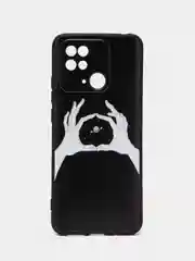 Пастельно-коралловый силиконовый чехол для Xiaomi Redmi 10C, Poco C40, (Сяоми Редми 10С / Поко С40), с рисунком, с принтом