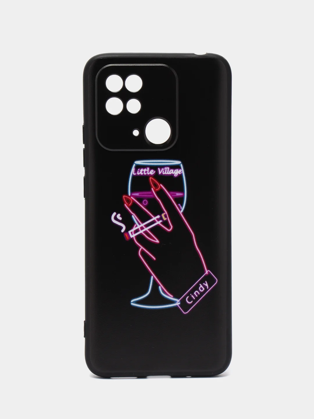 Голубой силиконовый чехол для Xiaomi Redmi 10C, Poco C40, (Сяоми Редми 10С / Поко С40), с рисунком, с принтом