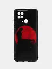 Сиреневый силиконовый чехол для Xiaomi Redmi 10C, Poco C40, (Сяоми Редми 10С / Поко С40), с рисунком, с принтом