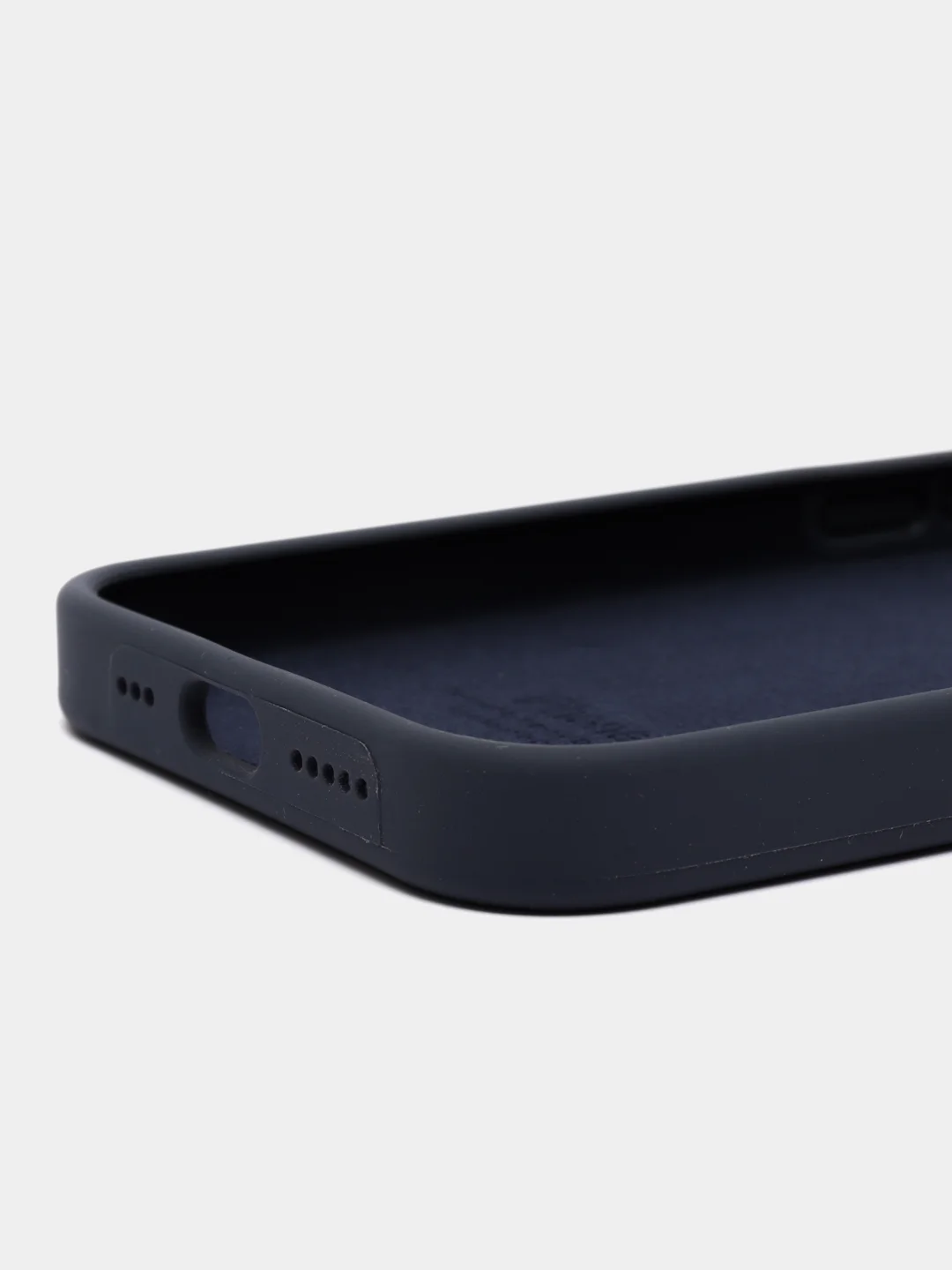 Лазурный чехол Silicone Case для iPhone 14, 14 Pro, 14 Plus, 14 Pro Max, с закрытым низом