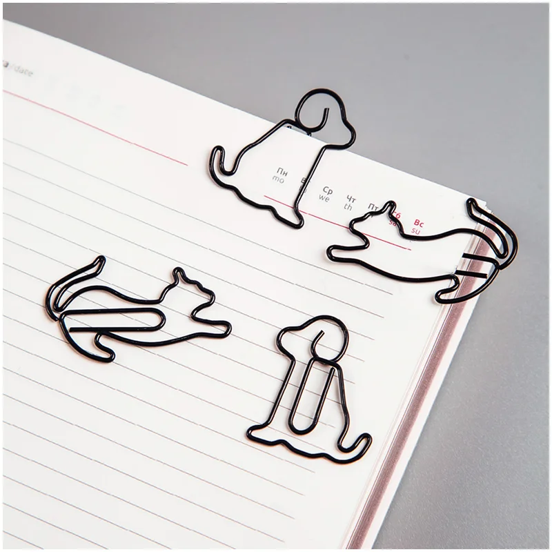 Скрепки фигурные 19мм, Meshu "Cat&Dog ", 4шт.