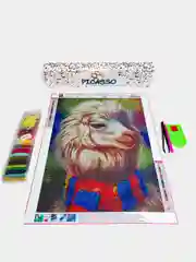 Алмазная мозаика, 30 х 40 см, "Лама", без подрамника