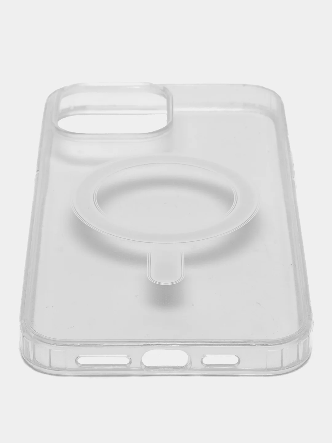 Прозрачный чехол MagSafe для iPhone, прозрачный, силиконовый