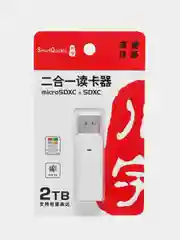 Белый картридер для карт памяти micro SD, до 2 TB