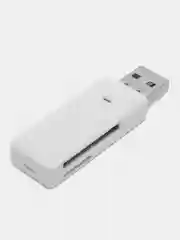 Белый картридер для карт памяти micro SD, до 2 TB