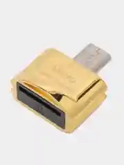 Желтый картридер для телефона c карабином и кольцом, для карт памяти micro SD, до 2 TB
