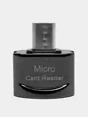 Хром картридер для телефона c карабином и кольцом, для карт памяти micro SD, до 2 TB