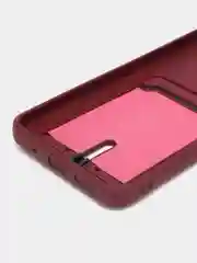 Бордовый чехол для Xiaomi Redmi 12C, Сяоми Редми 12С силиконовый, с карманом для карты