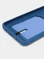 Синий чехол для Huawei Honor X7 (Хуавей Хонор Х7) силиконовый, с карманом для карты