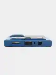 Синий чехол для Huawei Honor X7 (Хуавей Хонор Х7) силиконовый, с карманом для карты