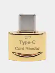 Золотой картридер для телефона c карабином и кольцом, для карт памяти micro SD, до 2 TB