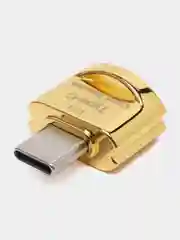 Золотой картридер для телефона c карабином и кольцом, для карт памяти micro SD, до 2 TB