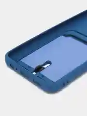 Синий чехол Honor X6, Honor X8 5G (Хонор Х6, Х8 5Г), силиконовый, с карманом для карты