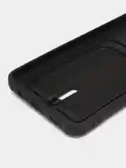 Черный чехол для Huawei Honor X7 (Хуавей Хонор Х7) силиконовый, с карманом для карты