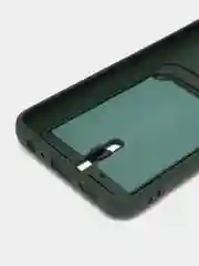 Тёмно-зелёный чехол Honor X6, Honor X8 5G (Хонор Х6, Х8 5Г), силиконовый, с карманом для карты