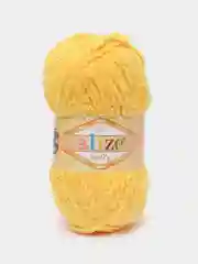 Желтый пряжа плюшевая Alize Softy, микрополиэстер, 50 г, 115 м