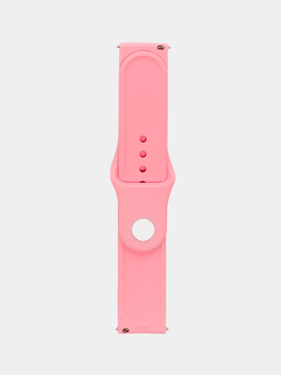 Пастельно-коралловый силиконовый ремешок для Xiaomi Amazfit Bip / Huawei / Samsung, 20 мм / 22 мм, с кнопкой