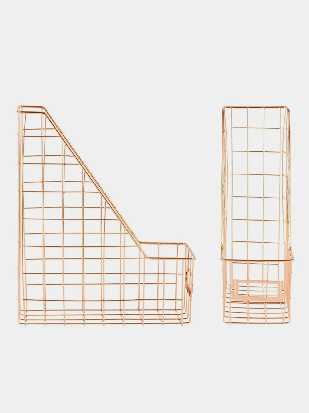 Лоток для бумаг вертикальный MESHU "Rose Gold", металл