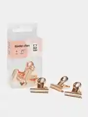 Зажимы-бульдоги для бумаг 25мм, MESHU "Rose Gold", 6 шт.