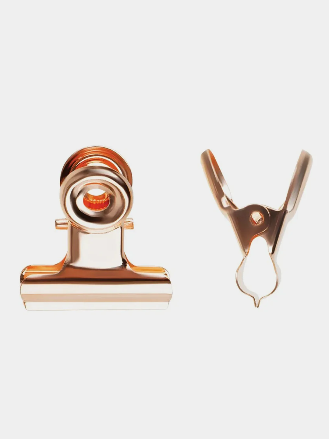 Зажимы-бульдоги для бумаг 25мм, MESHU "Rose Gold", 6 шт.