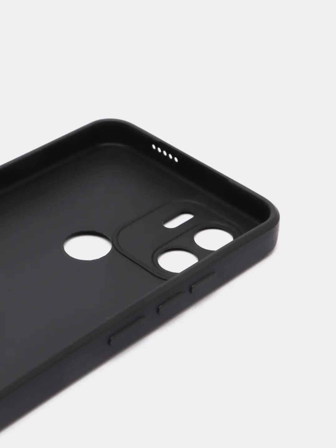 Угольный чехол Xiaomi Redmi A1+ Plus A2+ Poco C51 (Сяоми Редми А1+ Плюс) черный силиконовый