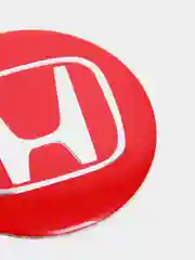 Красный наклейки на диски, колпаки Honda сферические, изогнутые, Хонда, 56 мм, 4 штуки