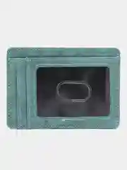 Бирюзовый кошелек с 8 отсеками, тонкий кардхолдер визитница